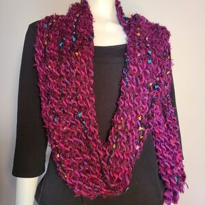 Handmade purple blue scarf